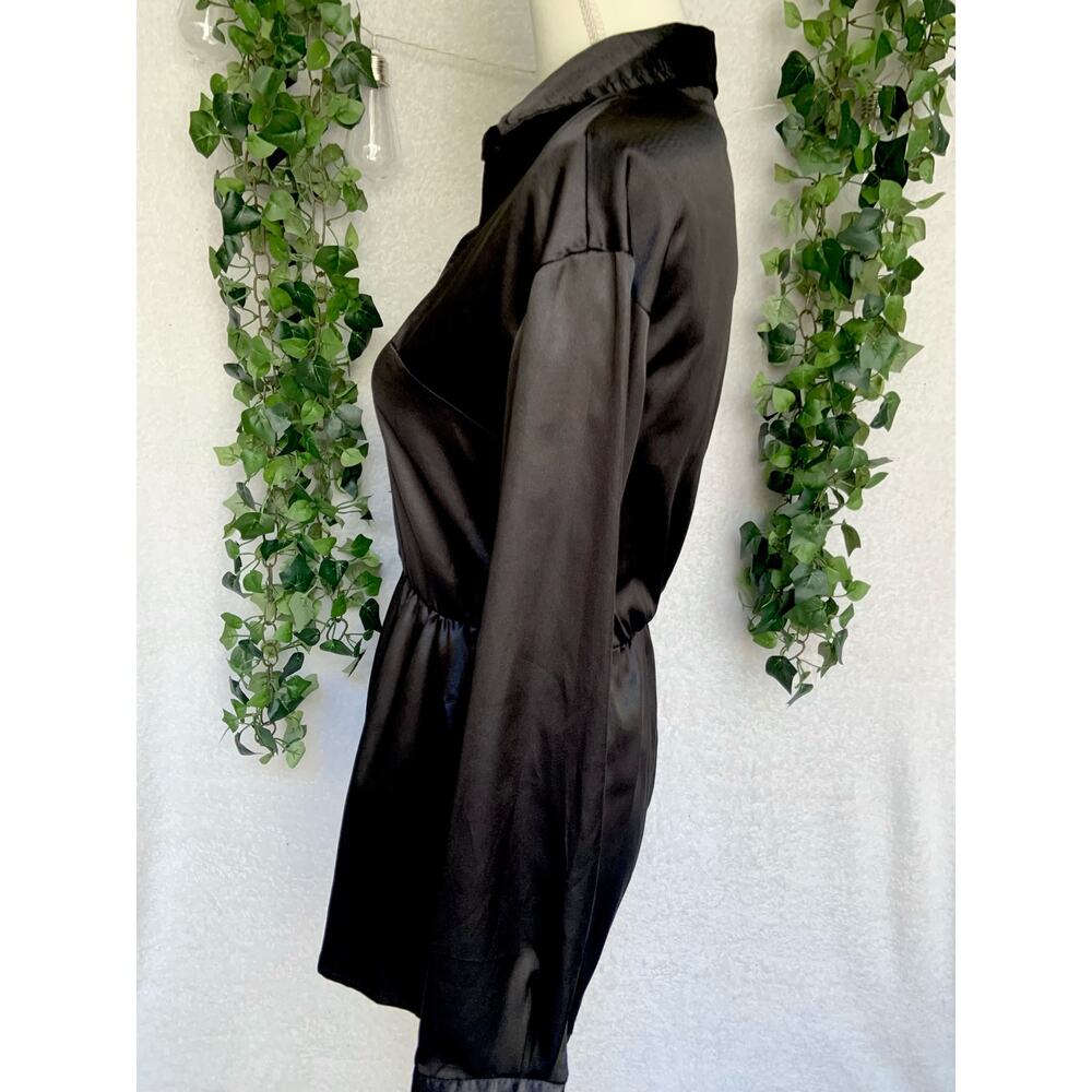 Pretty Little Thing Black Long Sleeve Button up Jumpsuit Women's XS-S - Picture 6 of 11